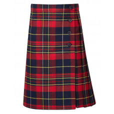 Girls Skirt Tartan Red (kilt style)